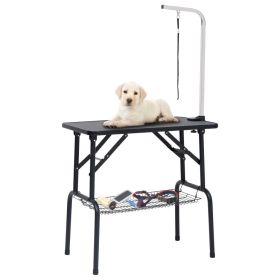 Dog Grooming Table Black and Silver (SKU: 171067)